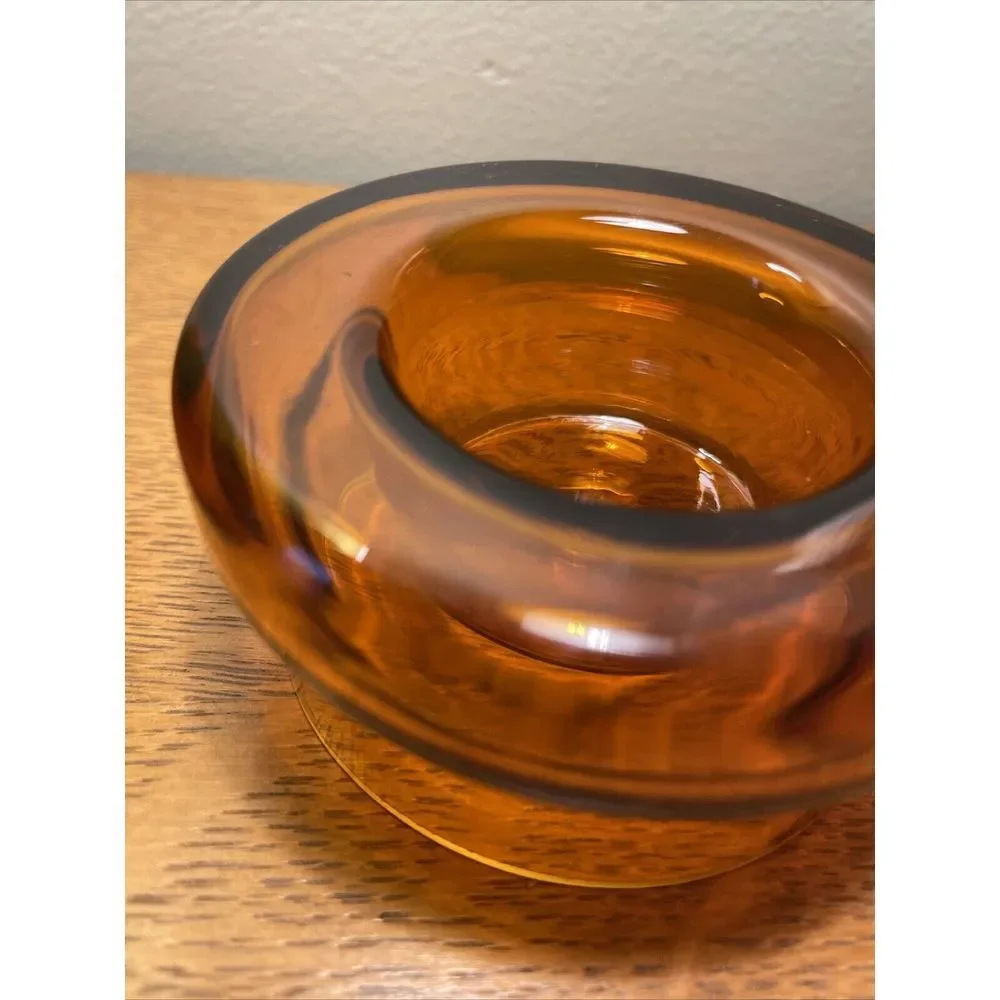 Home America Amber Glass With‎ Lid, Retro Style 5